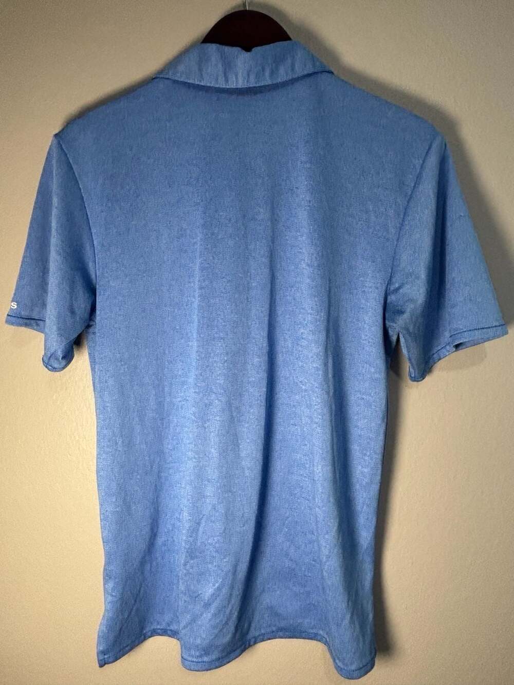 Adidas Men's Blue Heathered Performance Polo Shirt Size S - Picture 5 of 8